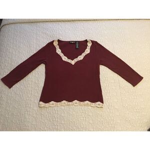 VINTAGE 90s - POLO JEANS CO. by RALPH LAUREN - QUARTER SLEEVE BLOUSE - WOMAN'S L